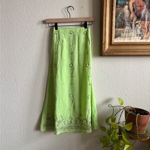 Beaded Green Skirt